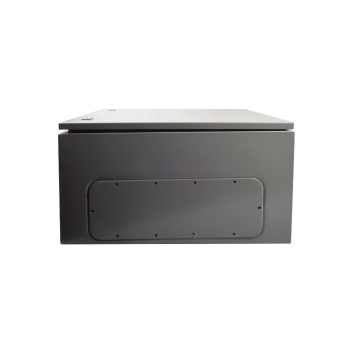 Gabinete de Acero IP66 Uso en Intemperie (600 x 600 x 300 mm) con Placa Trasera Interior y Compuerta Inferior Atornillable (Incluye Chapa y Llave).
