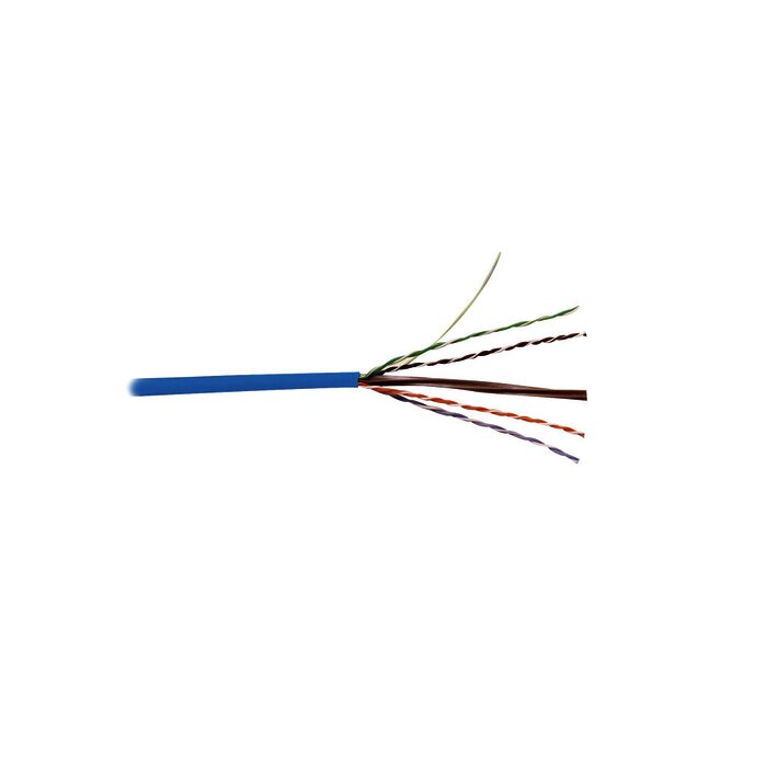 Bobina de Cable UTP Reelex, de 4 pares, Desempeño Cat6, PVC (CM), Color Azul, 24 AWG, 305m