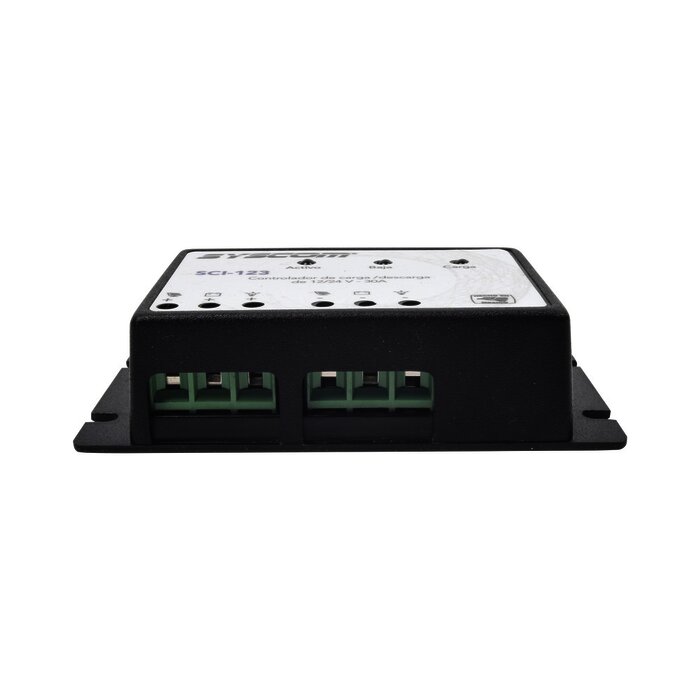 Controlador de Carga y Descarga para Sistemas Solares 30 A, 12/24 Vcd.