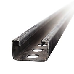 Unicanal perforado 4x2, 3000 mm, con acabado Electro Zinc