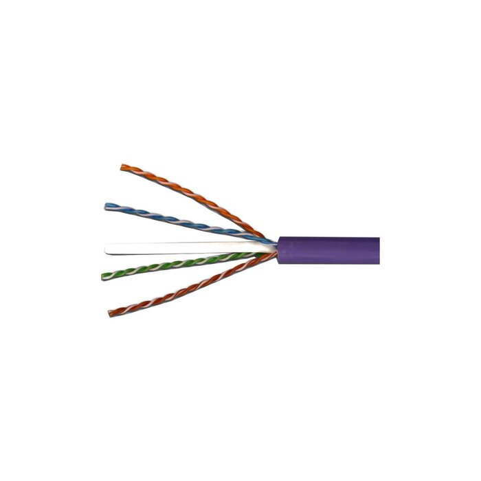Bobina de Cable UTP Reelex, de 4 pares, Desempeño Cat6, LS0H (Bajo humo, cero halógenos), Color Violeta, 24 AWG, 305m