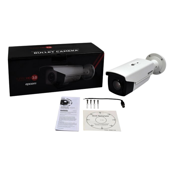 Bullet TURBOHD 1080p / Lente Mot. 5 a 50 mm / CLIMAS EXTREMOS / 110 mts IR EXIR / Exterior IP66 / WDR Real 120 dB / 12 VCD / 24 VCA