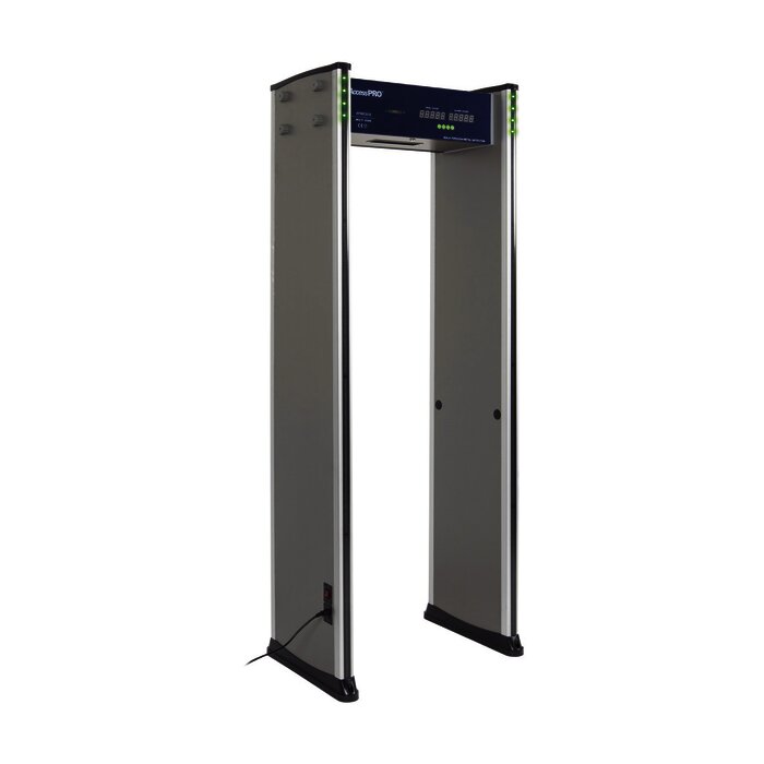 Detector de metales de 6 zonas/ Uso en Interior/ Contador de alarmas y Personas