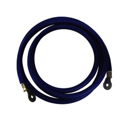 Cable para baterias, 2.2 m azul calibre 2 AWG con terminales de ojo en ambos extremos