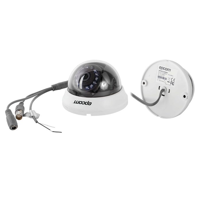 Domo TURBOHD 720p / Gran Angular 92° / Lente 2.8 mm / Híbrida / IR Inteligente 20 mts / Interior