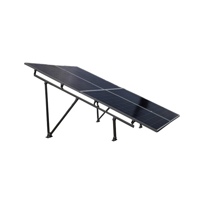 Montaje de aluminio en techo o piso de concreto para arreglo 2 x 2 módulos fotovoltáicos de 40mm de espesor